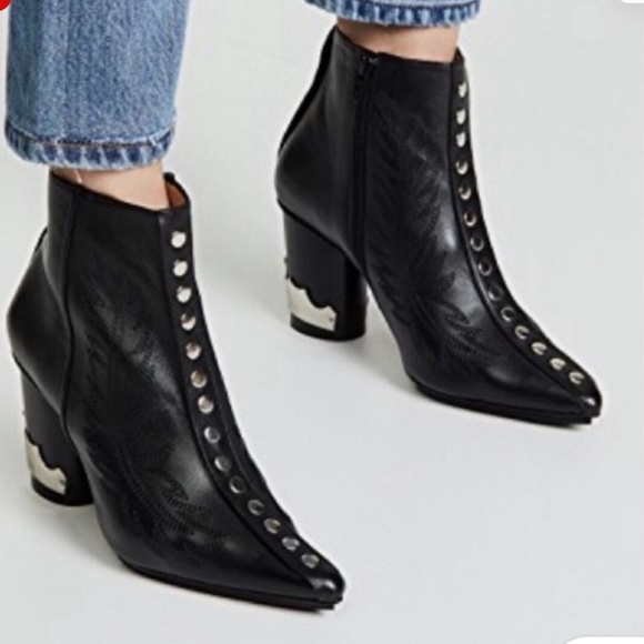 TOGA Pulla Shoes - TOGA Pulla 37.5 (7-7.5) EUC Stud Boots with western sewn detail and metal heel